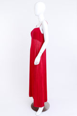 Vintage Jacques Fath Strappy Fringe Waist Dress & Scarf Set dress only side on mannequin @recess la