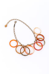 Vintage Jan Michaels Carnelian Hoop Necklace front unclasped @recessla