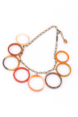 Vintage Jan Michaels Carnelian Hoop Necklace front @recessla