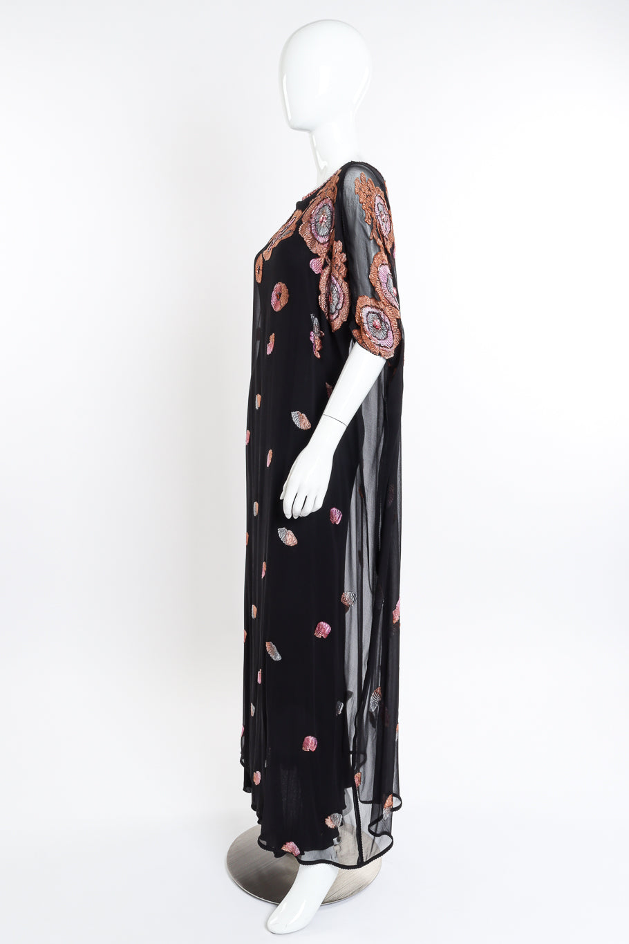 Embellished Sequin Kaftan Dress on mannequin side @recessla
