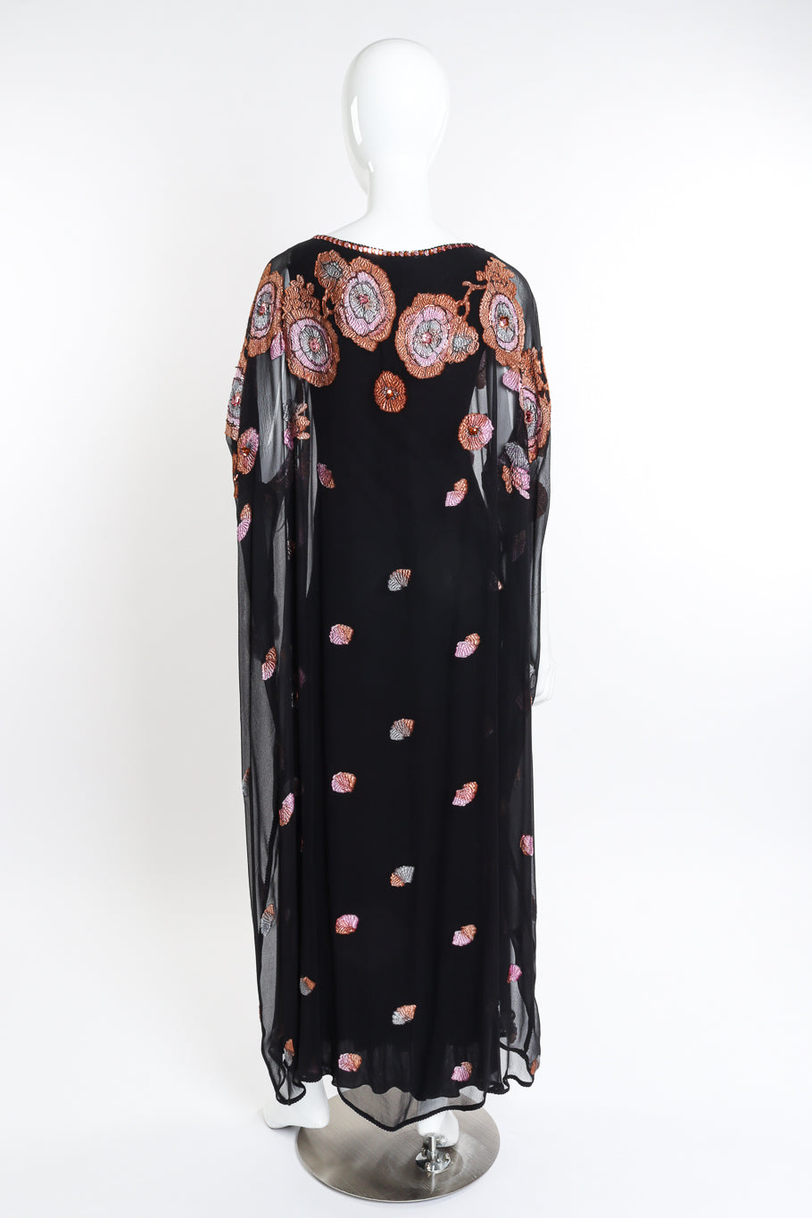 Embellished Sequin Kaftan Dress on mannequin back @recessla