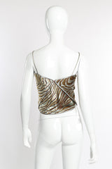 Vintage Janice Wainwright Metallic Burnout Jacket and Tank Set tank back on mannequin @recessla