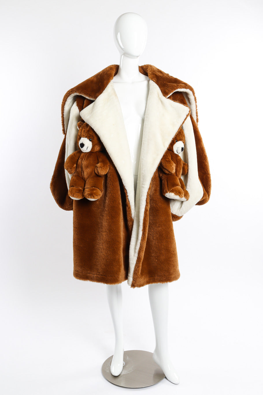 Vintage Jean-Charles de Castelbajac Teddy Bear Coat front on mannequin @recessla