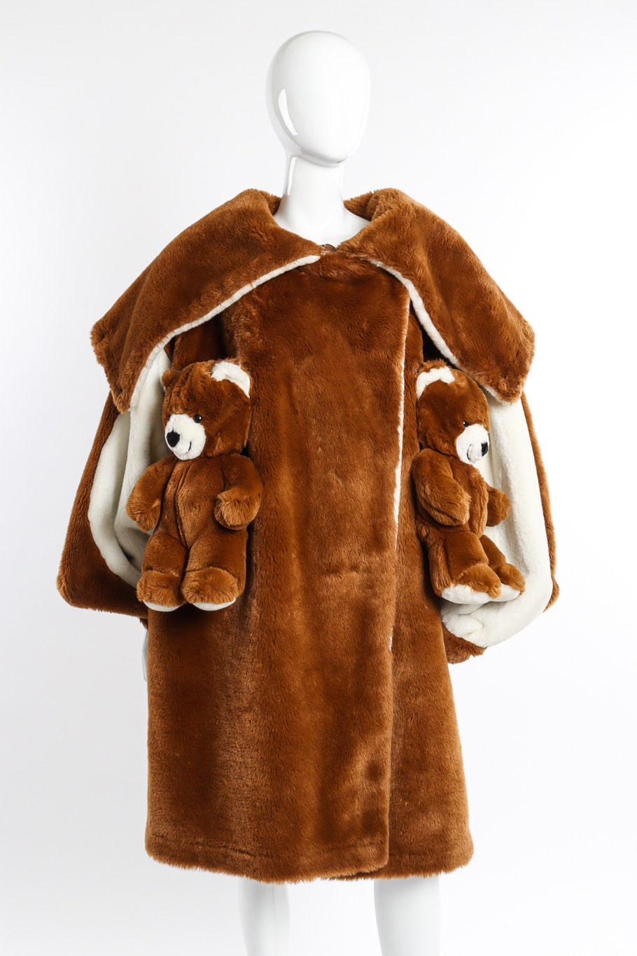 Vintage Jean-Charles de Castelbajac Teddy Bear Coat buttoned up front on mannequin @recessla