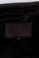 Vintage Jitrois Leather Striped Zip Up Jacket label @recess la