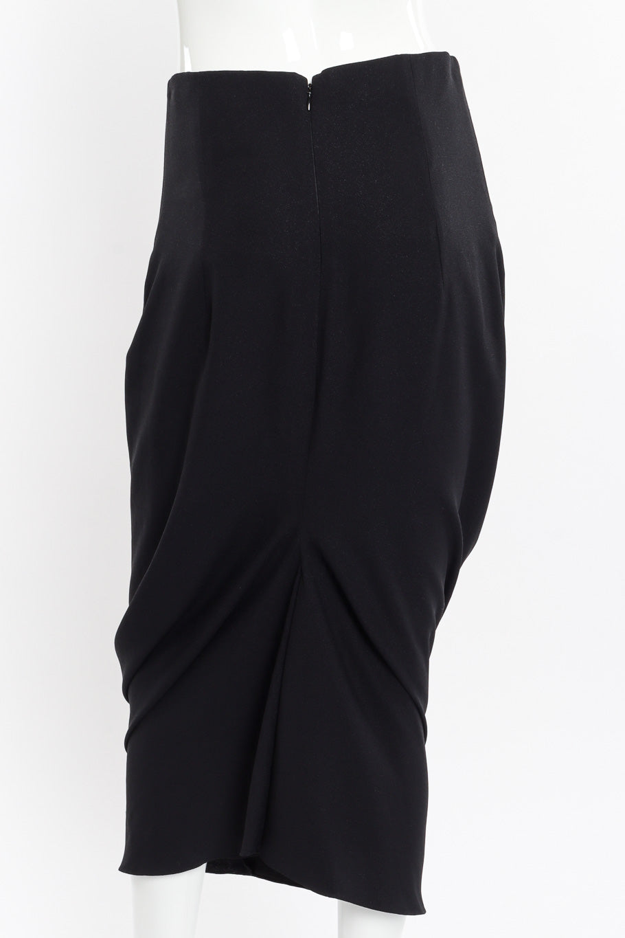 Vintage John Galliano 1999 S/S Draped Skirt back on mannequin closeup @recessla