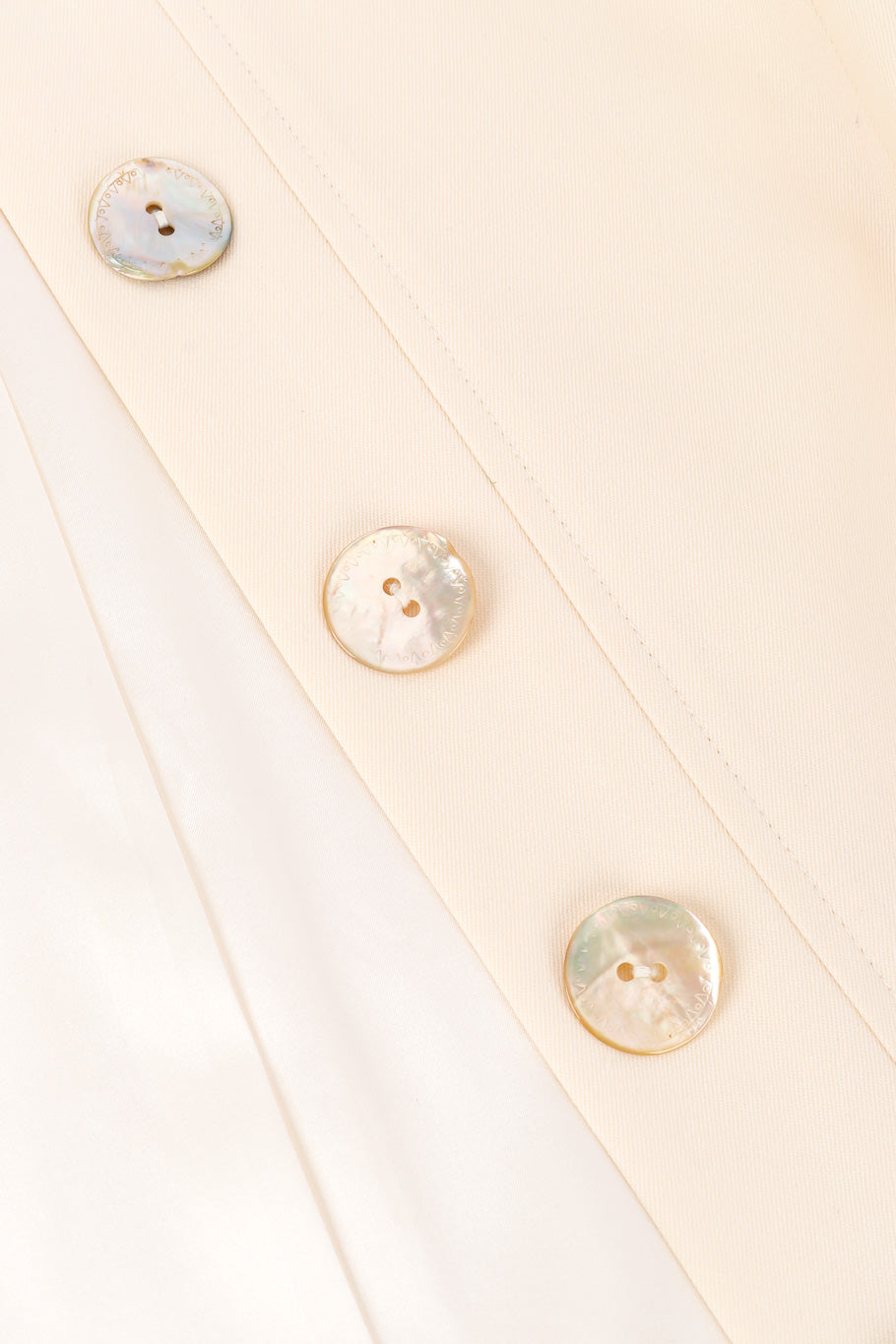 Skirt suit by John Galliano flat lay buttons @recessla