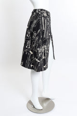 Vintage John Galliano Graphic Tank and Skirt Set skirt side on mannequin @recess la