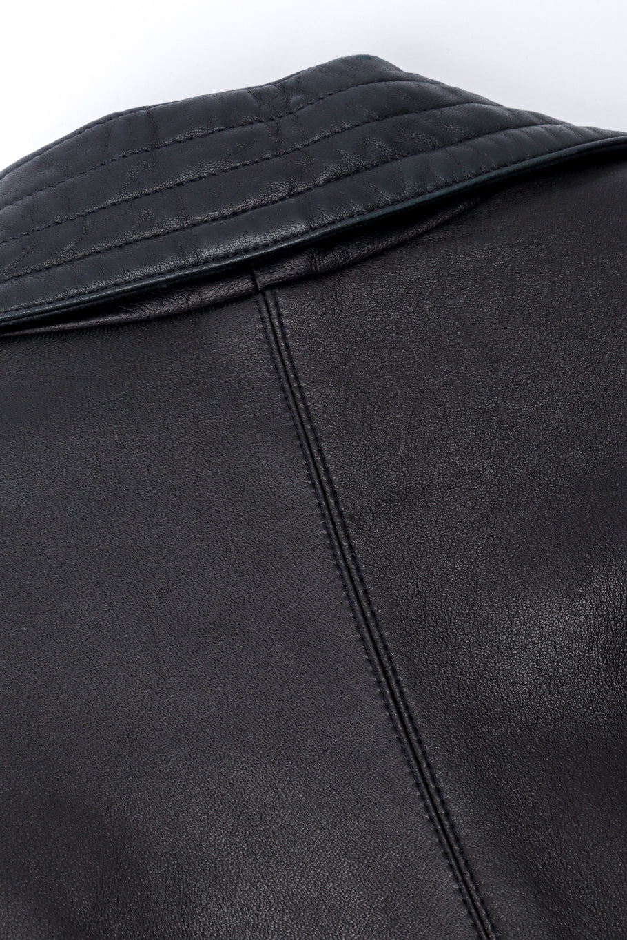Vintage John Michael Convertible Leather Moto Jacket scratch closeup @recessla