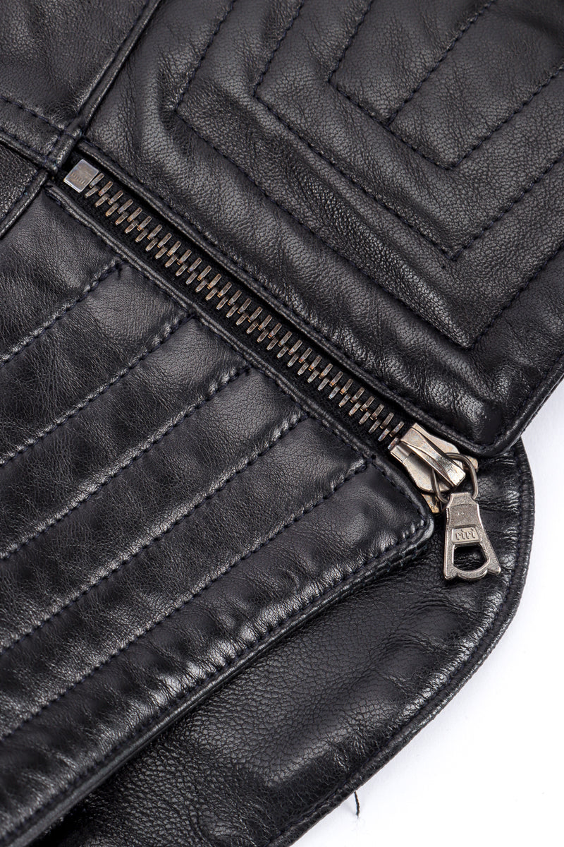 Vintage John Michael Convertible Leather Moto Jacket back zipper panel @recessla