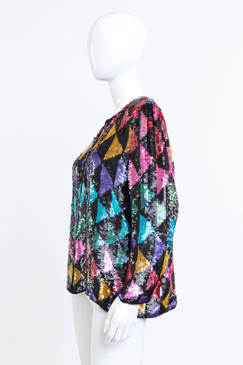 Jean for Joseph Le Bon Geometric Sequin Silk Jacket on mannequin @RECESS LA