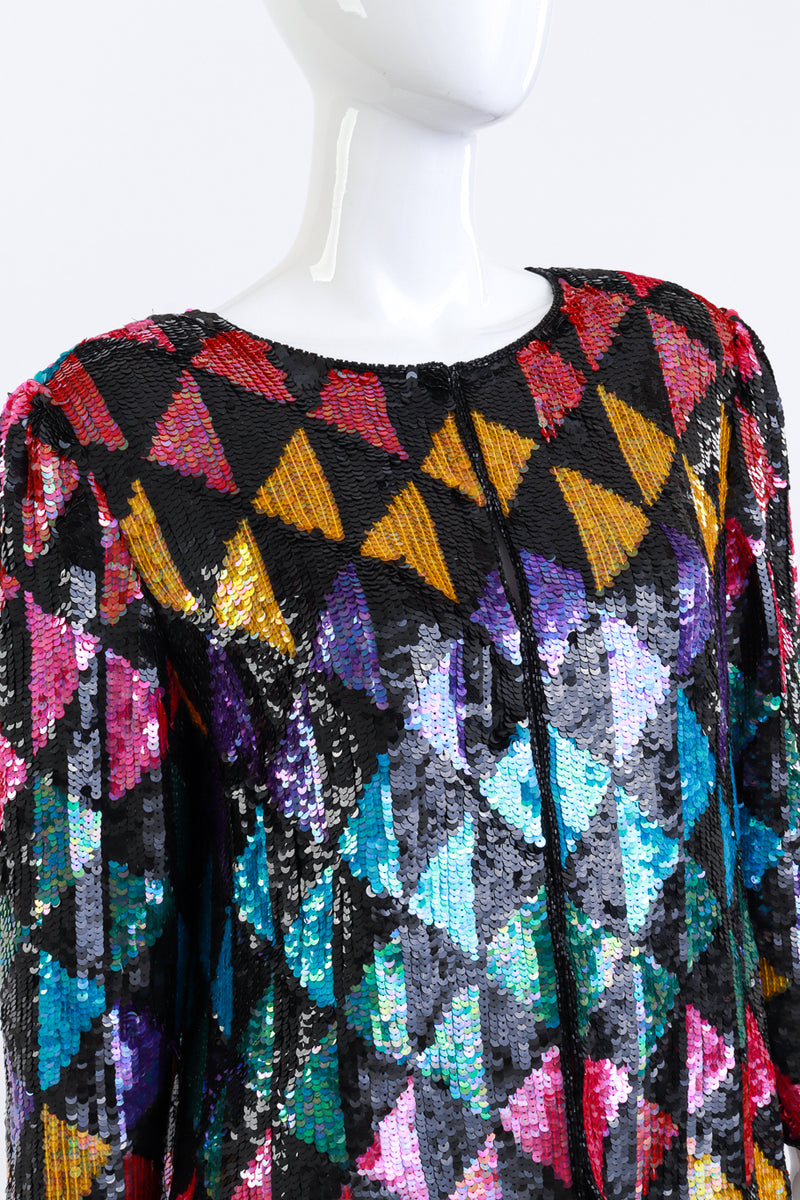 Jean for Joseph Le Bon Geometric Sequin Silk Jacket on mannequin @RECESS LA