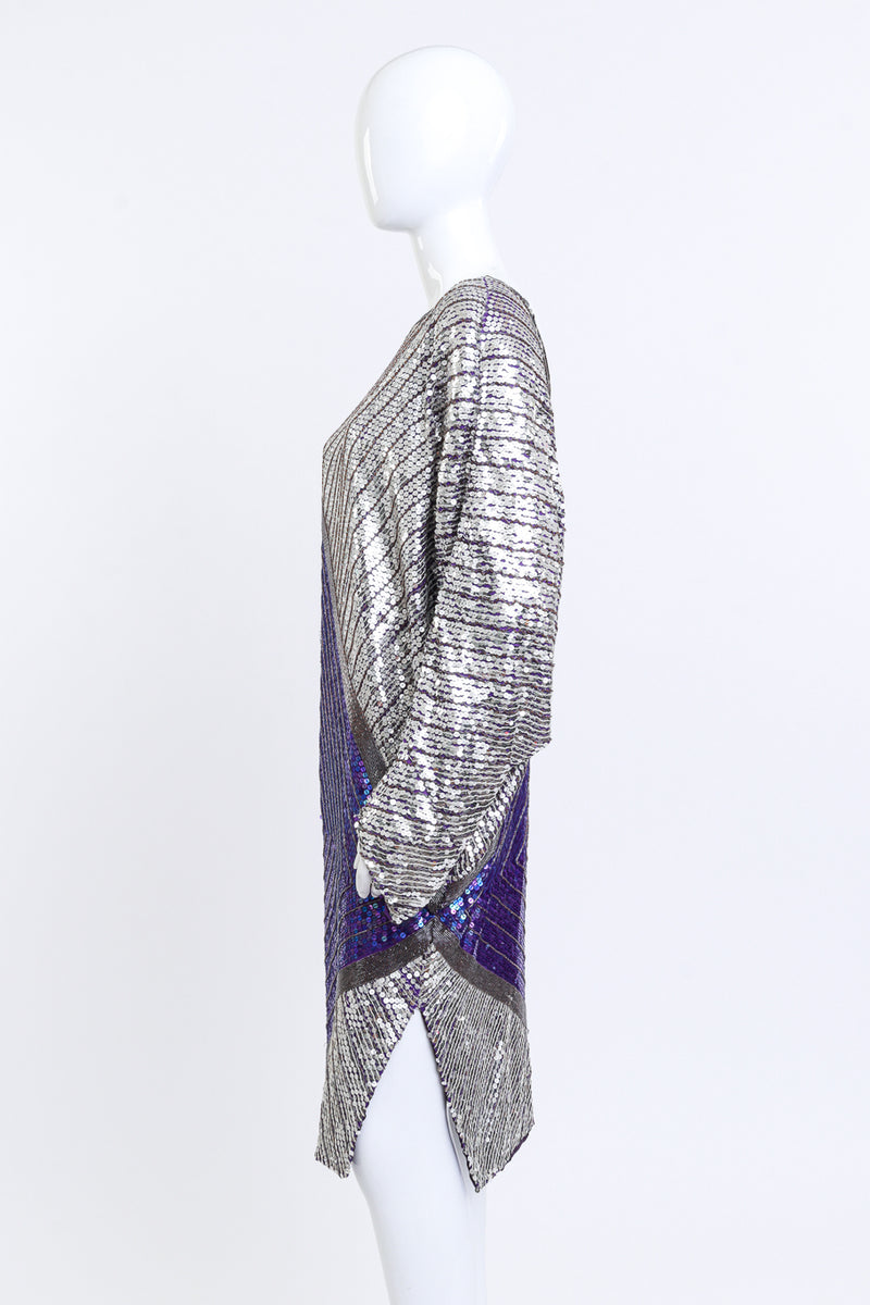 Judith Ann Creations Oversized Striped Sequin Silk Dress on mannequin @RECESS LA