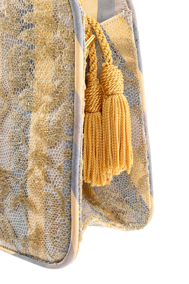 Vintage handbag by Judith Leiber tassels close @recessla