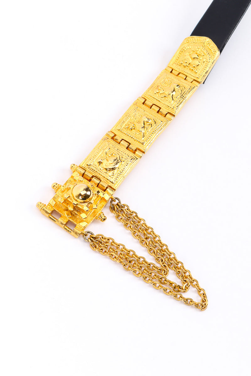 Tiled Chain Drape Slide Belt by Judith Leiber chain drape and tiles @recessla