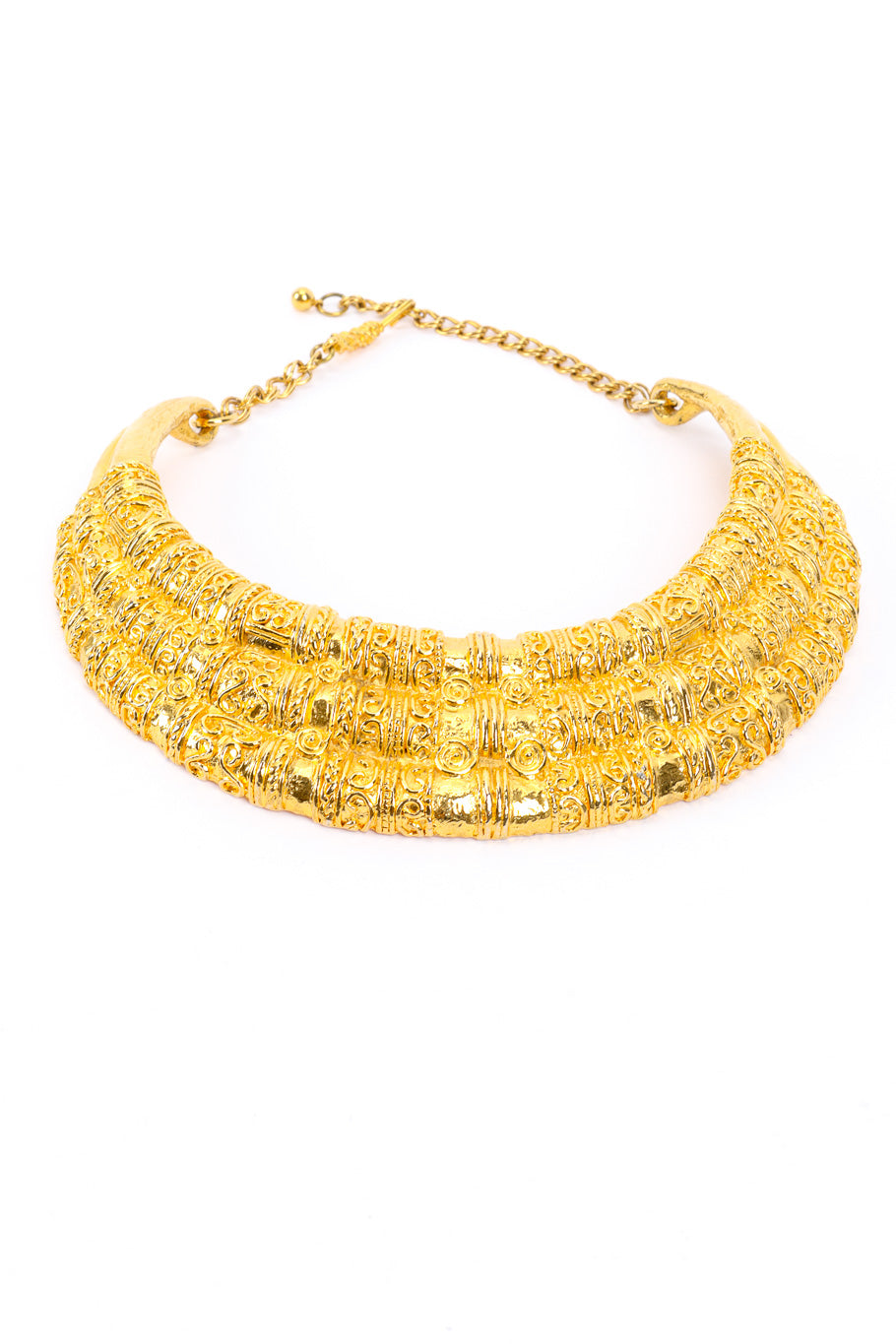 Etruscan Collar Plate Necklace II by Judith Leiber front plate @recessla