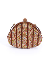 Vintage Judith Leiber Floral Rhinestone Clutch Bag front @recess la