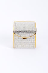 Vintage Judith Leiber Rhinestone Minaudière Box Bag front @recess la