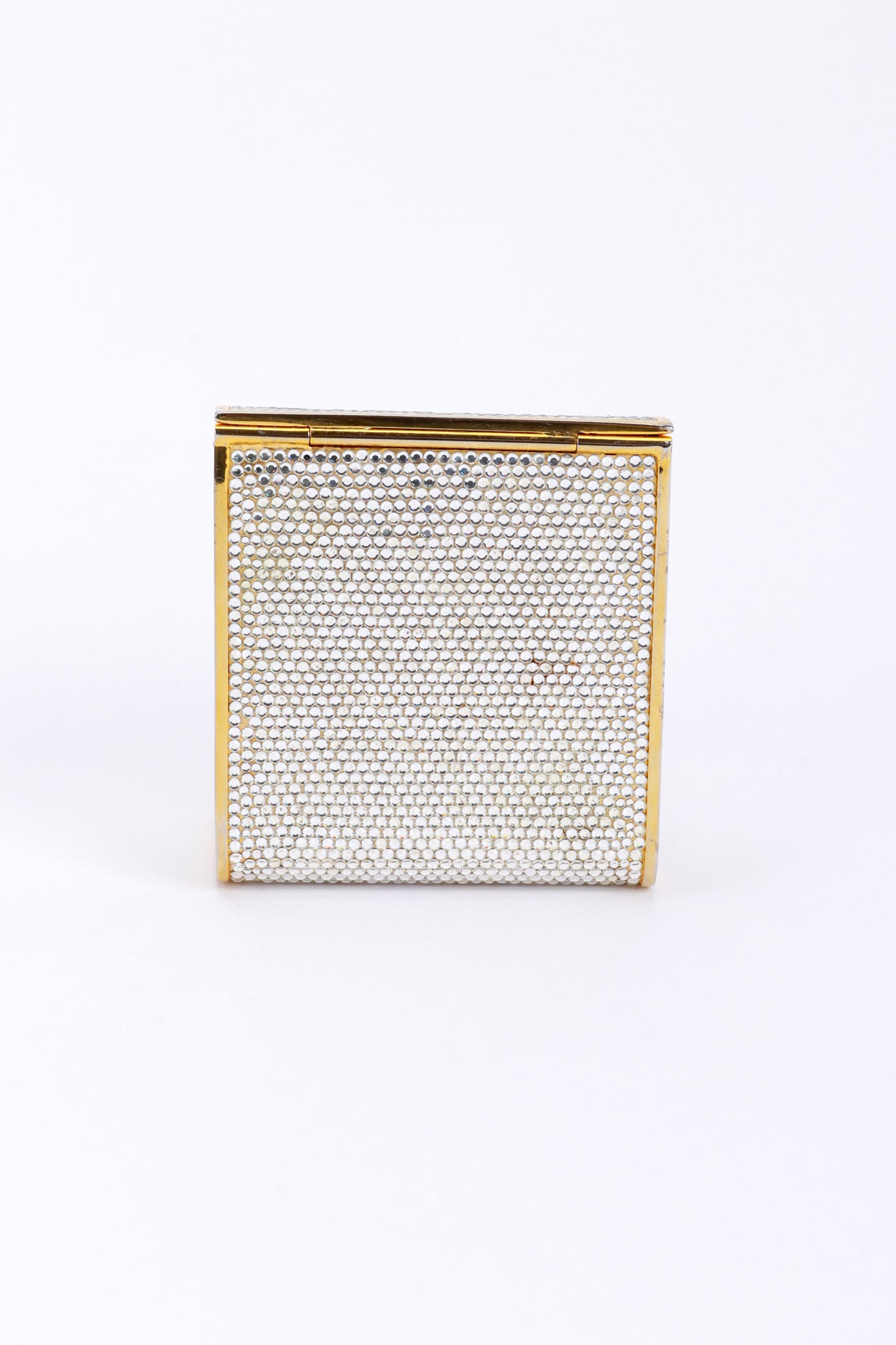 Vintage Judith Leiber Rhinestone Minaudière Box Bag back @recess la