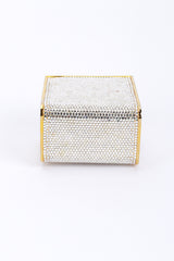 Vintage Judith Leiber Rhinestone Minaudière Box Bag bottom @recess la