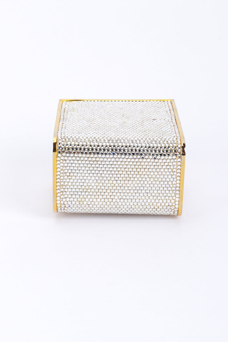 Vintage Judith Leiber Rhinestone Minaudière Box Bag bottom @recess la