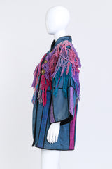 Vintage Judith Roberts Macrame Patchwork Jacket side on mannequin @recess la