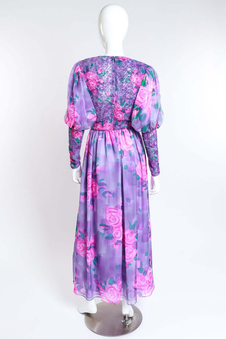 Judy Hornby Smocked Floral Maxi Dress back mannequin @RECESS LA