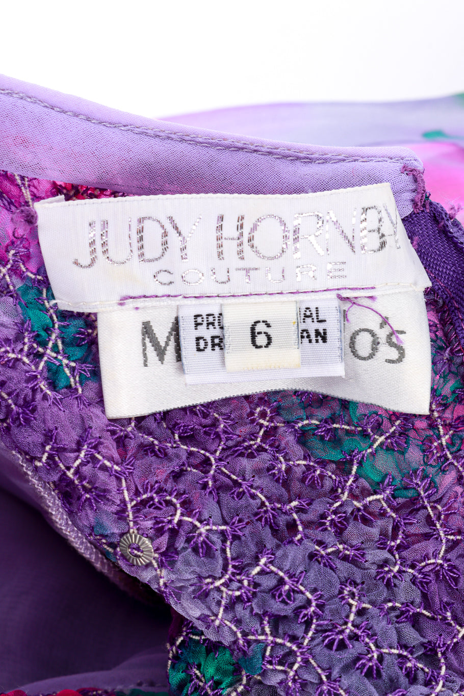 Judy Hornby Smocked Floral Maxi Dress label @RECESS LA