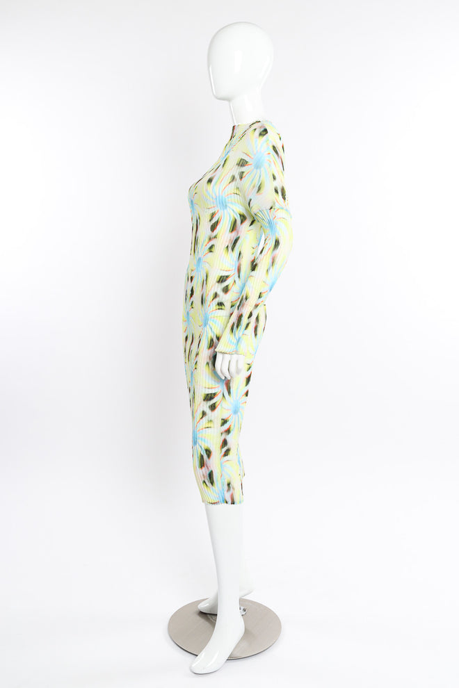 Julia Heur Burst Pleat Dress side view on mannequin @Recessla