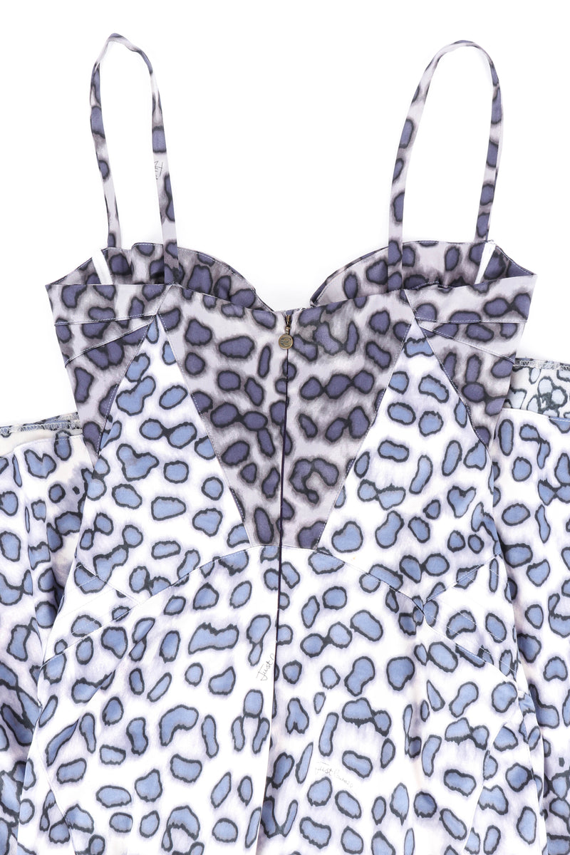 Just Cavalli Leopard Print Mermaid Dress laid flat @recessla