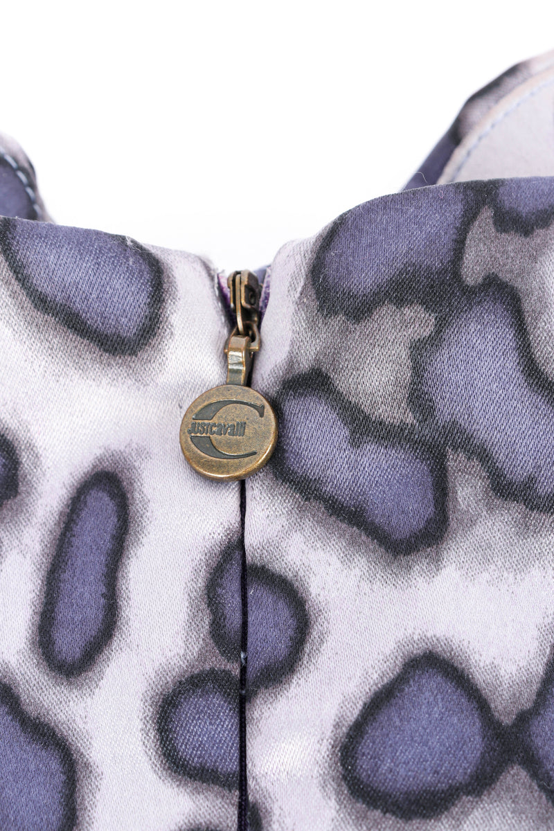 Just Cavalli Leopard Print Mermaid Dress zipper closeup @recessla