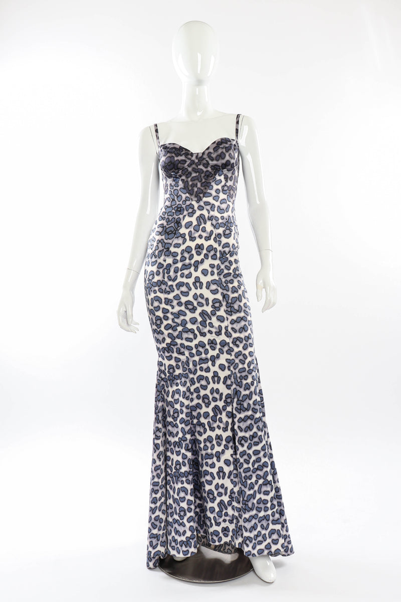 Just Cavalli Leopard Print Mermaid Dress front on mannequin @recessla