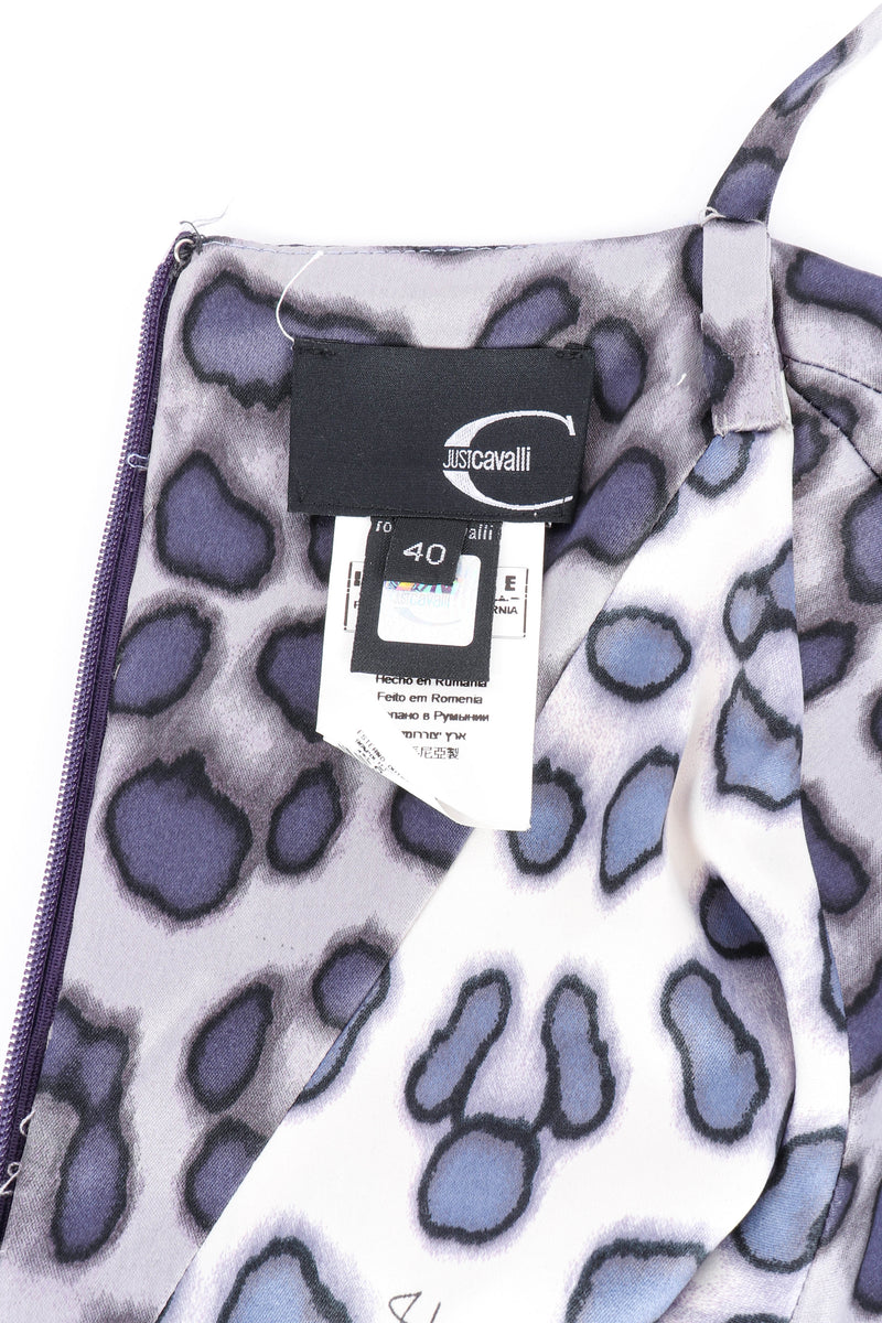 Just Cavalli Leopard Print Mermaid Dress signature label closeup @recessla