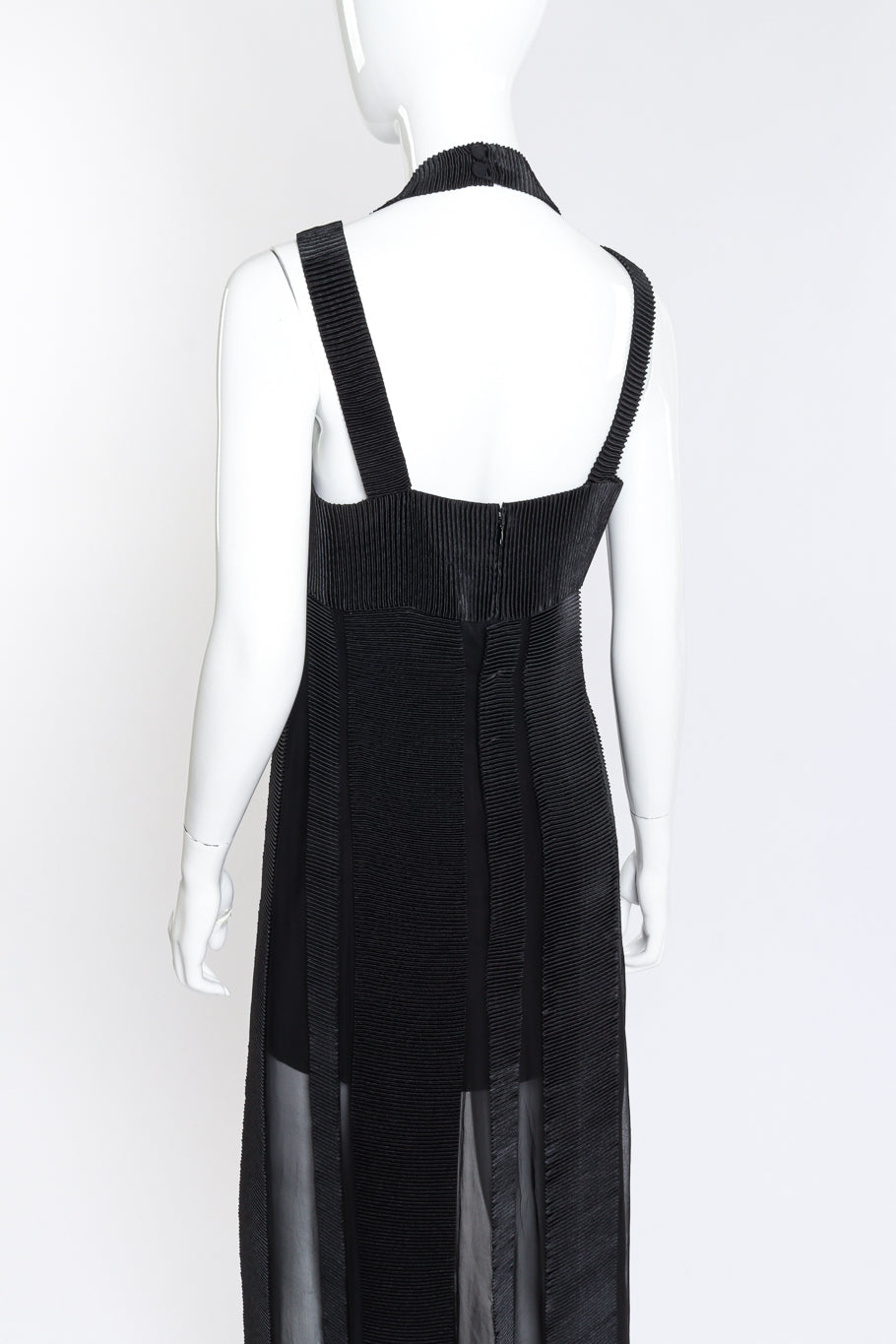 Karl Lagerfeld Striped & Knife Pleat Dress back mannequin @RECESS LA