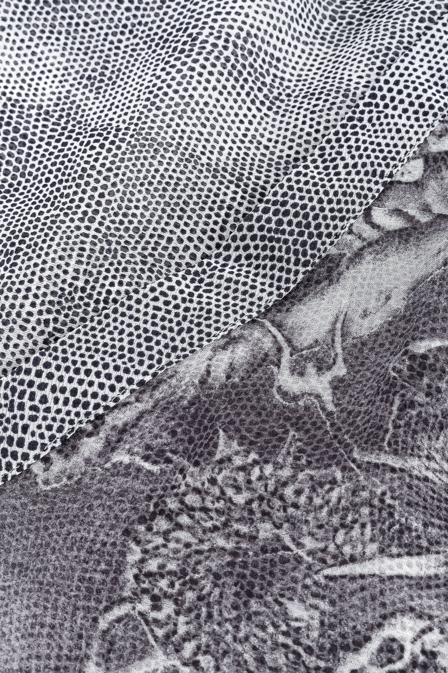 Kenzo Dragon Print Silk Tunic fabric closeup @Recessla