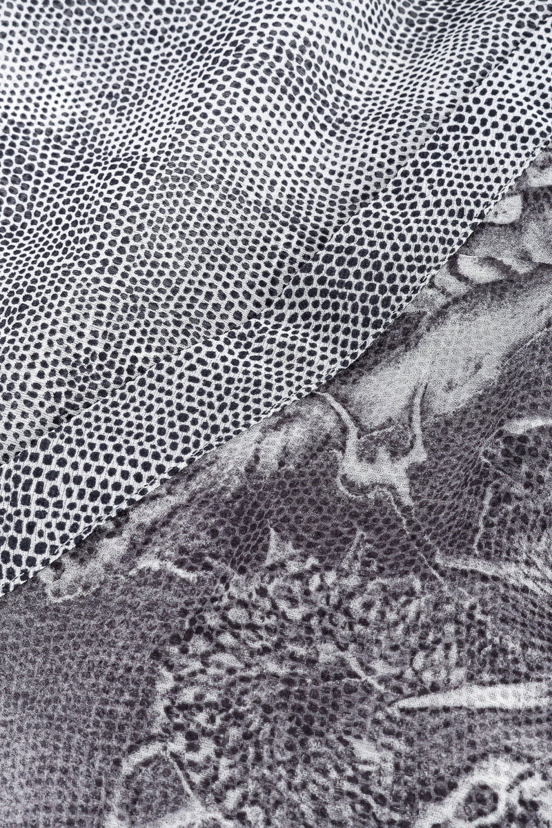 Kenzo Dragon Print Silk Tunic fabric closeup @Recessla