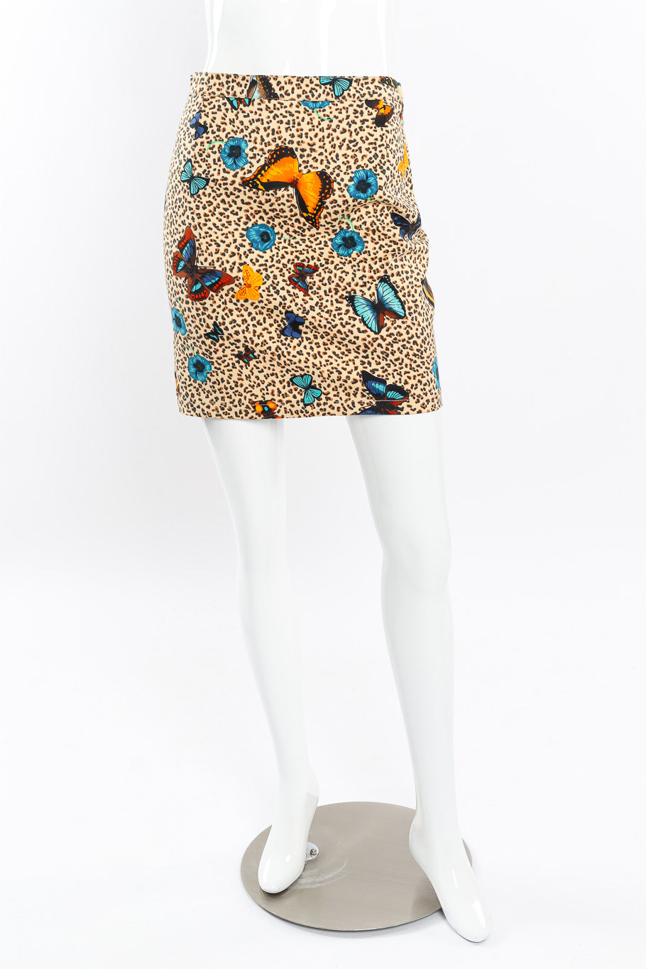 Butterfly jacket and skirt set by Kenzo on mannequin skirt front @recessla