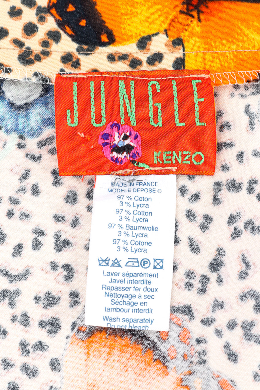 Butterfly jacket and skirt set by Kenzo flat lay skirt tag @recessla