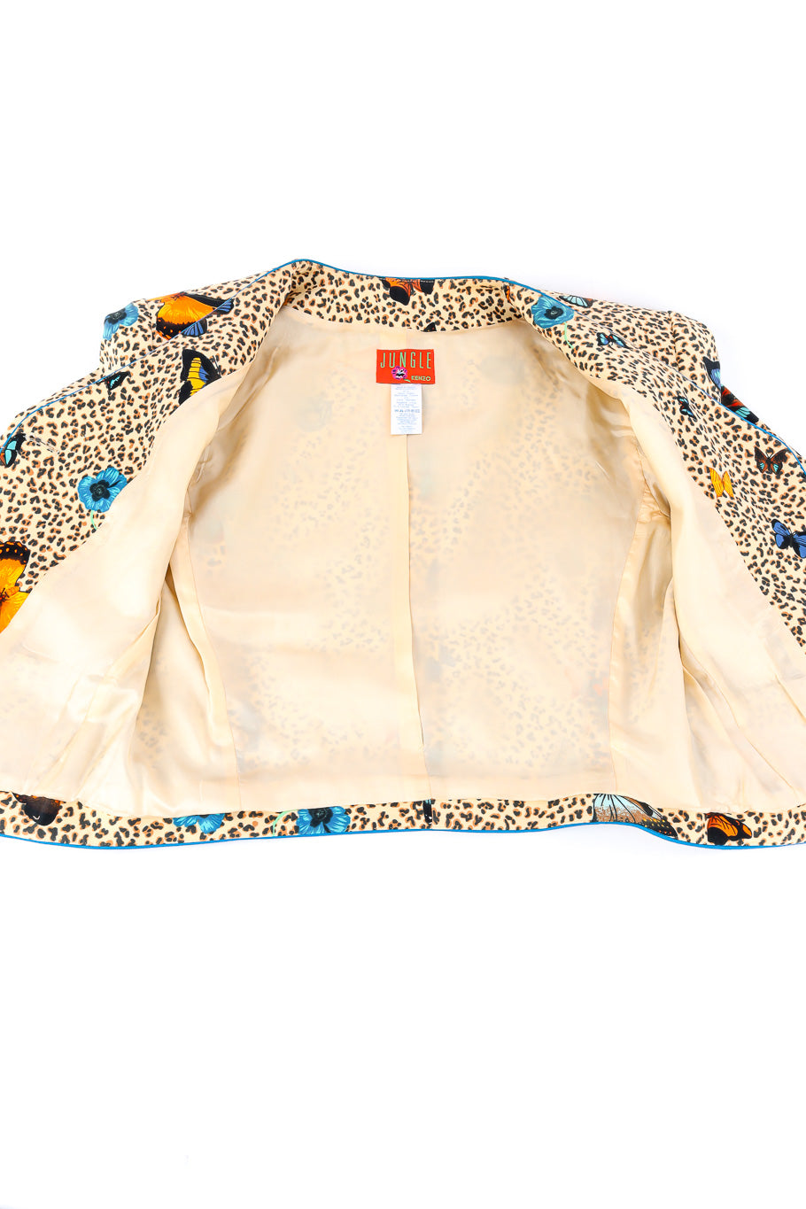 Butterfly jacket and skirt set by Kenzo flat lay jacket open @recessla