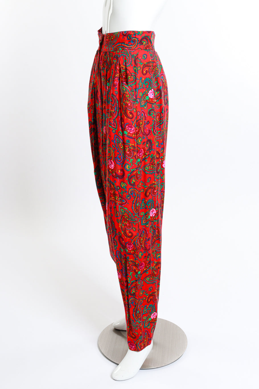 Vintage Kenzo Floral Paisley Harem Pant side on mannequin @recess la