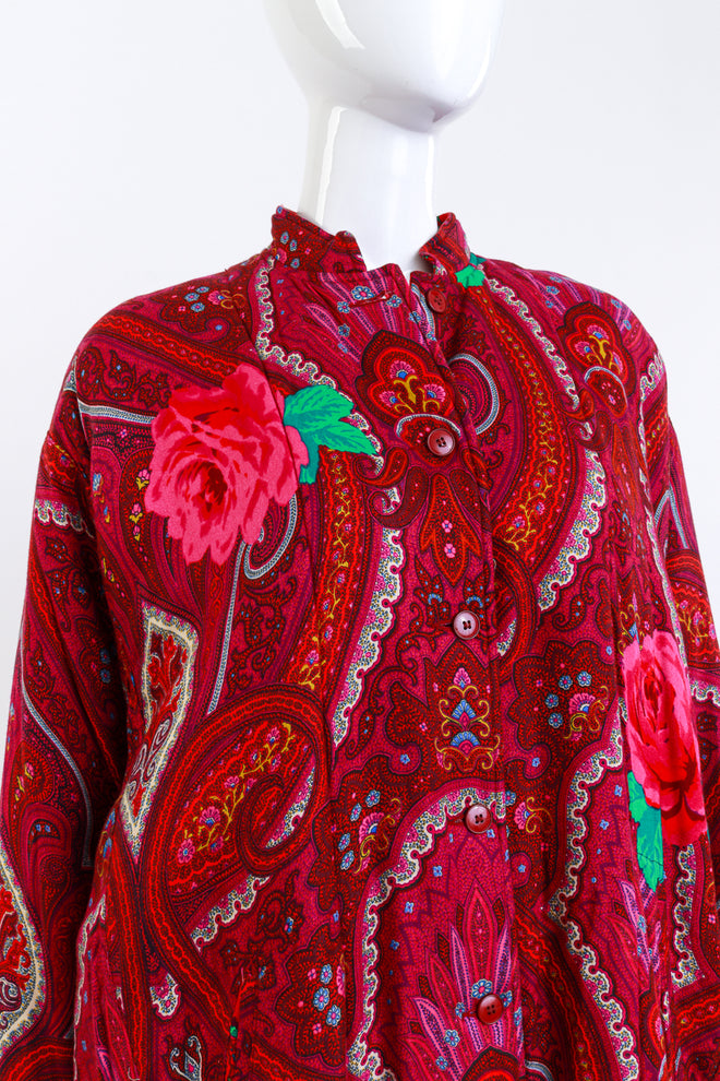 Kenzo Rose & Paisley Quilted Coat detail @RECESS LA