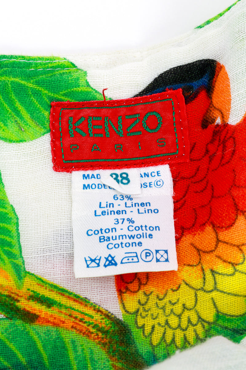 Kenzo Tropical Paradise Corset Skirt label @RECESS LA