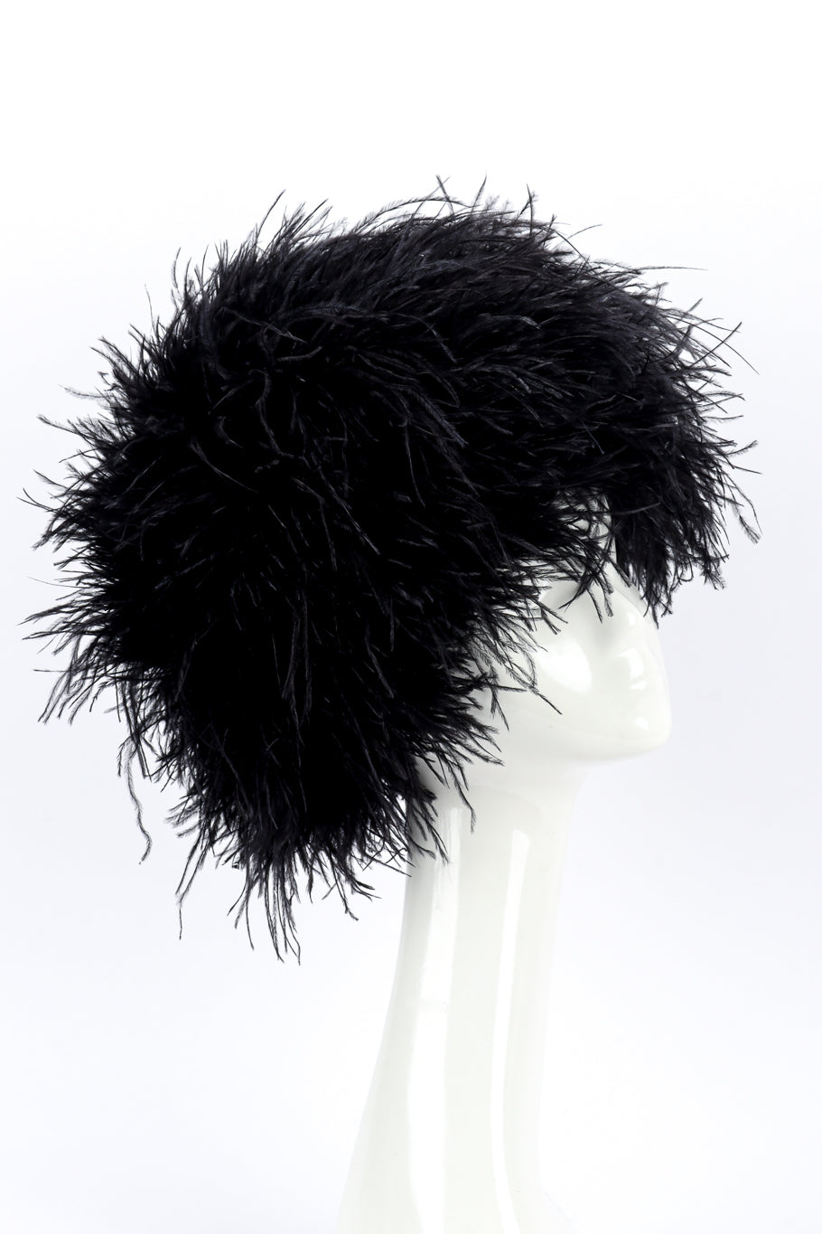 Marabou Feather Hat by Kokin on mannequin side @recess LA