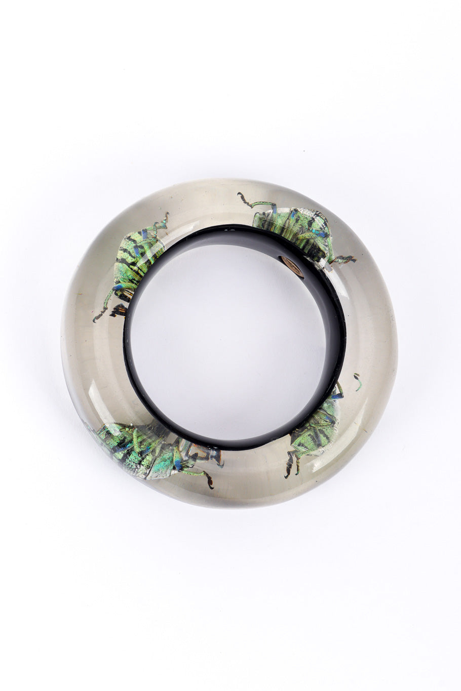 Kolos Designs Iridescent Beetle Lucite Cuff II top view @recessla