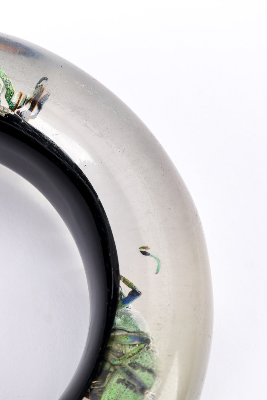 Kolos Designs Iridescent Beetle Lucite Cuff II lucite closeup @recessla