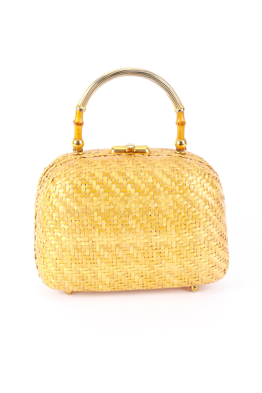 Koret Basketweave Bamboo Handbag front @RECESS LA