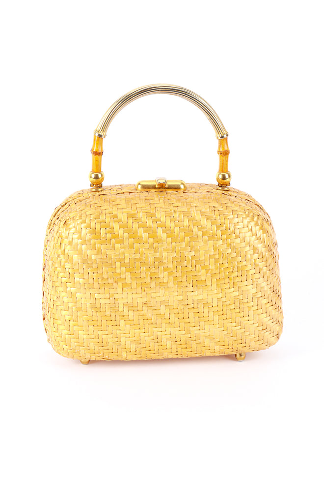 Koret Basketweave Bamboo Handbag front @RECESS LA