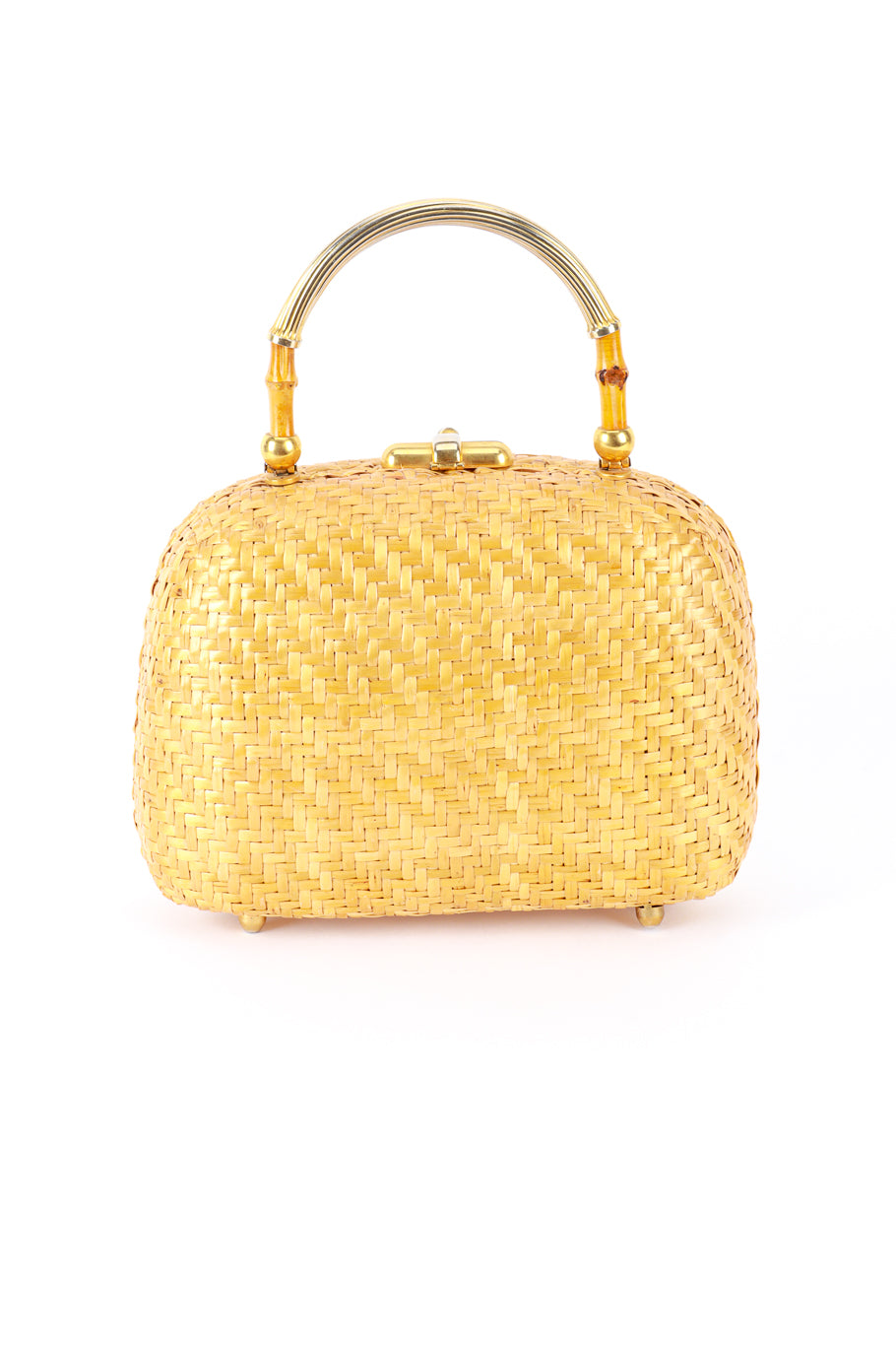 Koret Basketweave Bamboo Handbag back @RECESS LA