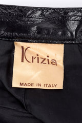 Vintage Krizia Eel Patent Leather Skirt signature label closeup @recessla