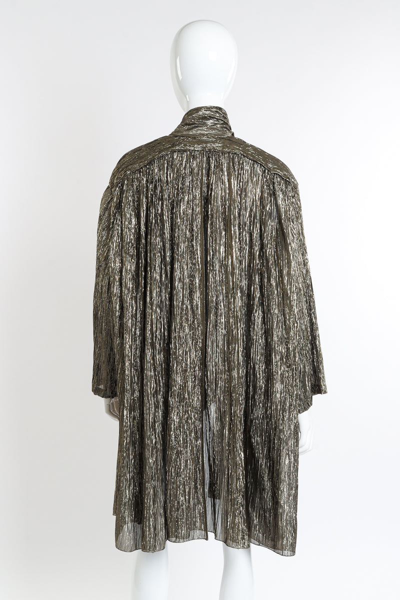 Vintage Krizia Metallic Duster back on mannequin @recessla